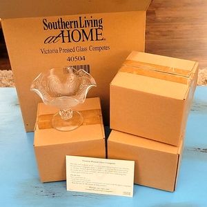 Glass Compotes (dessert dishes), set of 4